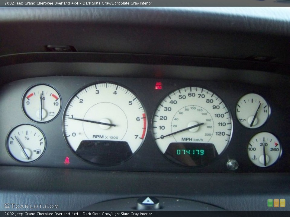 Dark Slate Gray/Light Slate Gray Interior Gauges for the 2002 Jeep Grand Cherokee Overland 4x4 #63162004