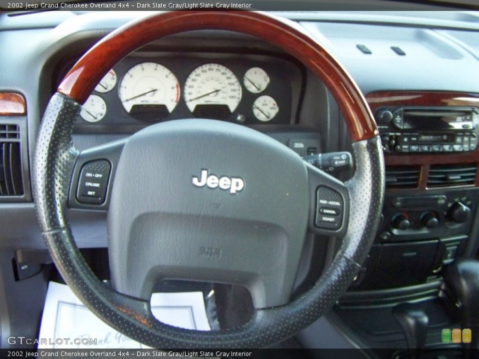 Dark Slate Gray/Light Slate Gray Interior Steering Wheel for the 2002 Jeep Grand Cherokee Overland 4x4 #63162031