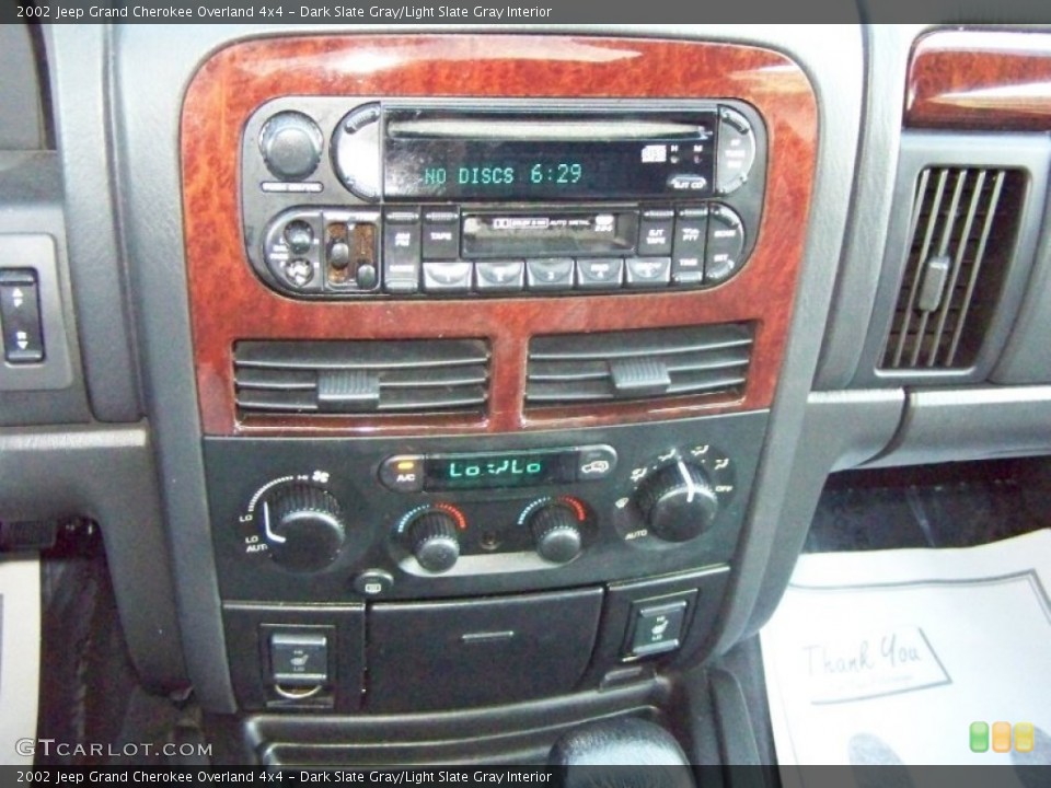 Dark Slate Gray/Light Slate Gray Interior Controls for the 2002 Jeep Grand Cherokee Overland 4x4 #63162041