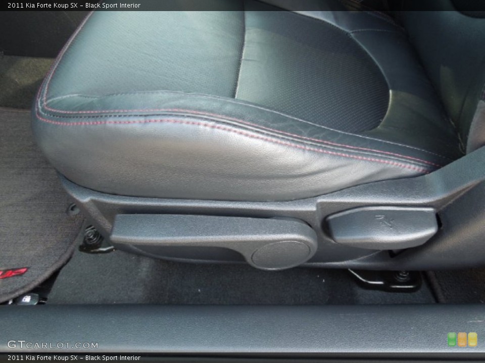 Black Sport Interior Front Seat for the 2011 Kia Forte Koup SX #63162232