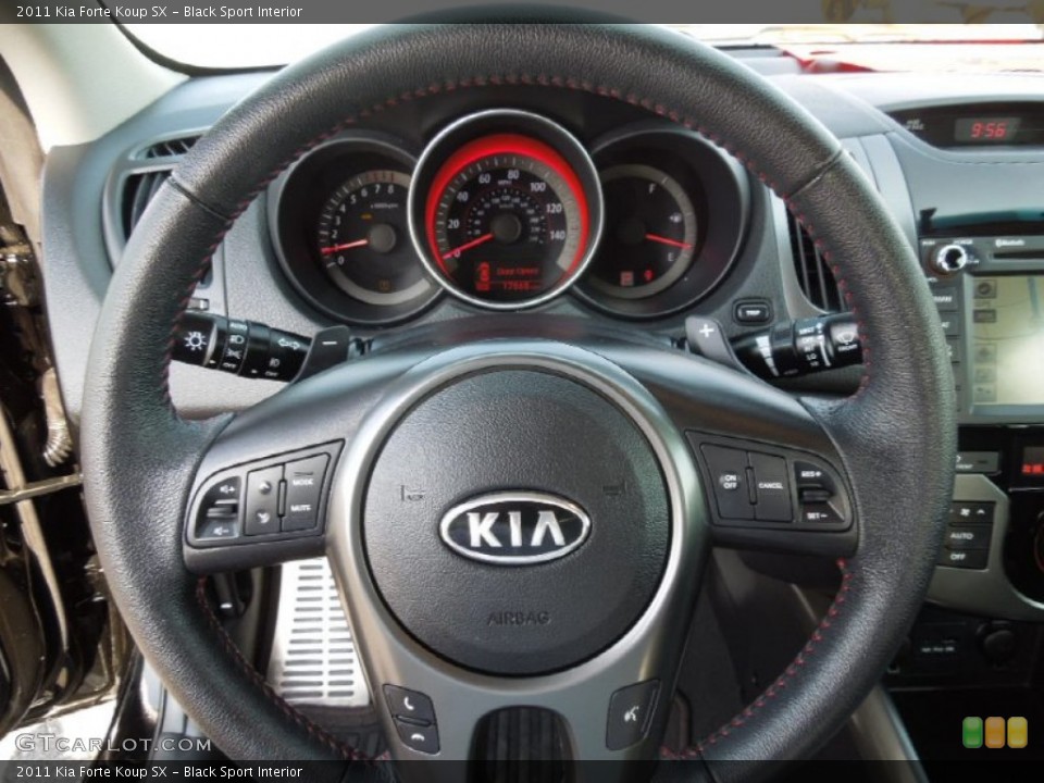 Black Sport Interior Steering Wheel for the 2011 Kia Forte Koup SX #63162271
