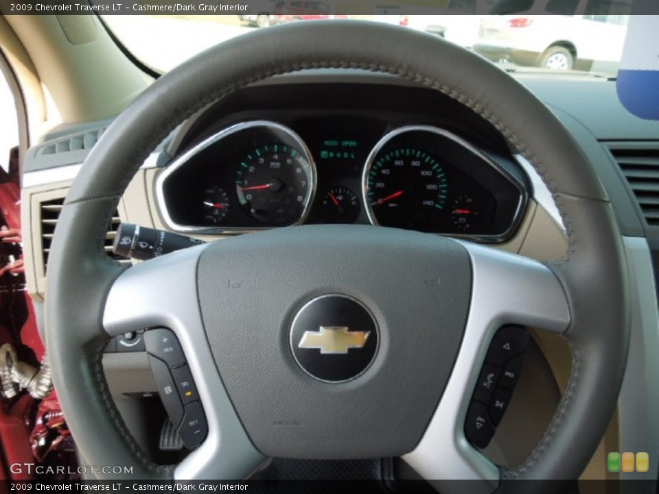 Cashmere/Dark Gray Interior Steering Wheel for the 2009 Chevrolet Traverse LT #63162757