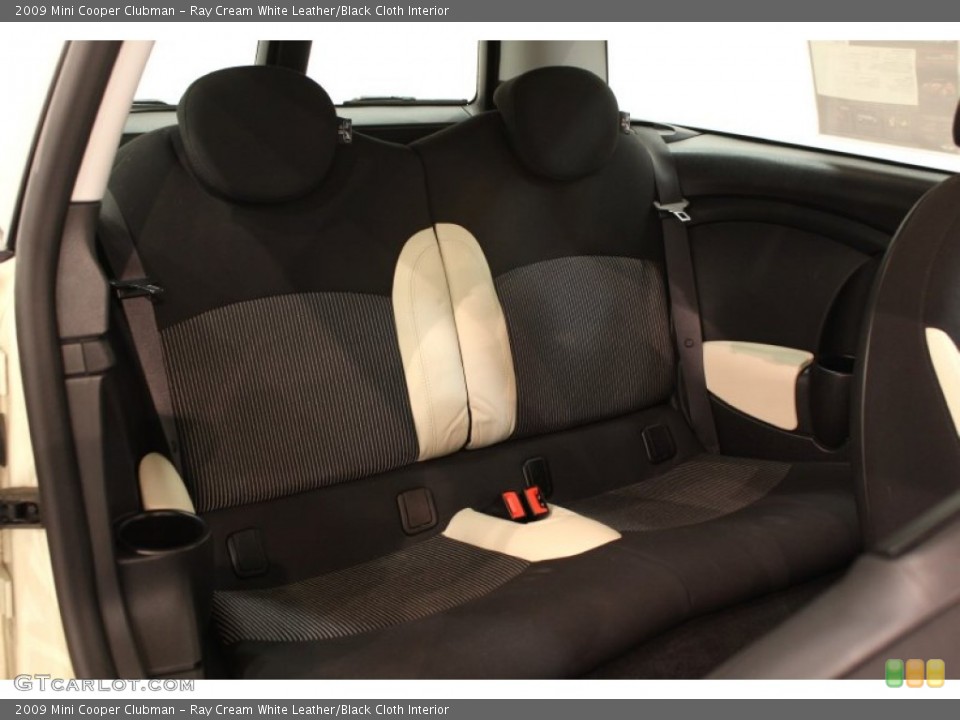 Ray Cream White Leather/Black Cloth Interior Rear Seat for the 2009 Mini Cooper Clubman #63164240