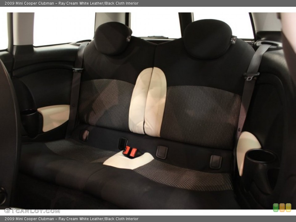 Ray Cream White Leather/Black Cloth Interior Rear Seat for the 2009 Mini Cooper Clubman #63164247