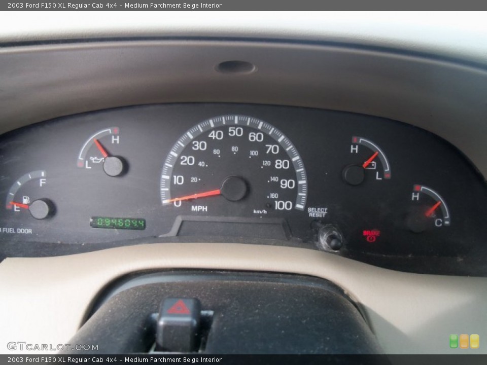 Medium Parchment Beige Interior Gauges for the 2003 Ford F150 XL Regular Cab 4x4 #63167599