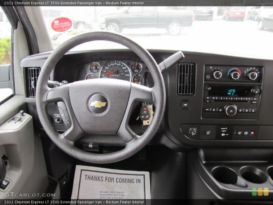 Medium Pewter Interior Dashboard for the 2011 Chevrolet Express LT 3500 Extended Passenger Van #63168854
