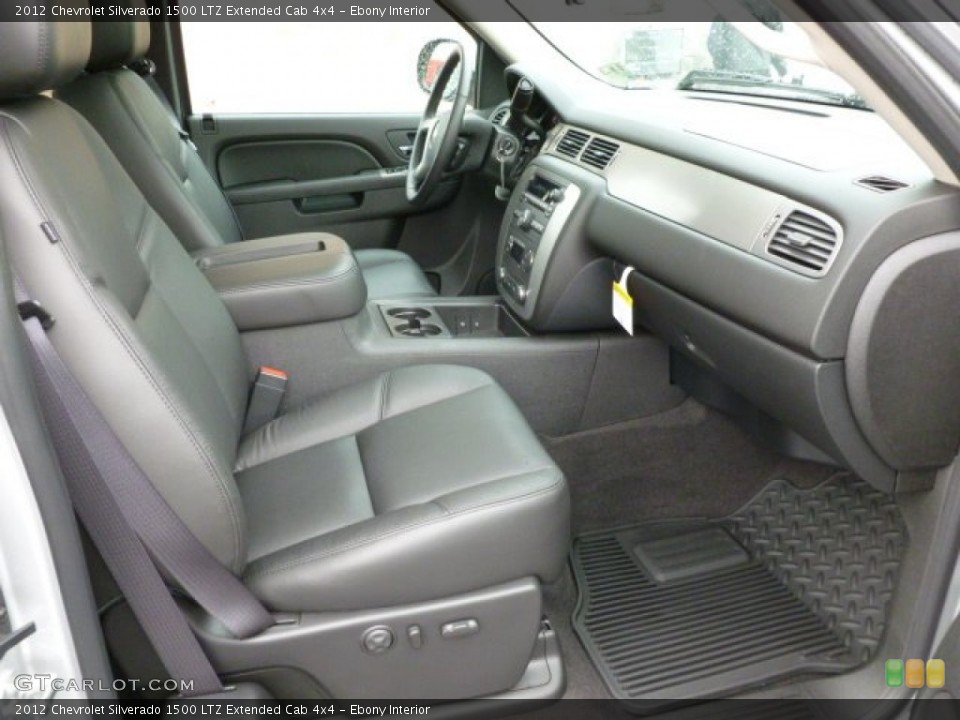 Ebony Interior Photo for the 2012 Chevrolet Silverado 1500 LTZ Extended Cab 4x4 #63174586