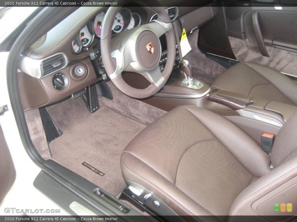 Cocoa Brown Interior Photo for the 2010 Porsche 911 Carrera 4S Cabriolet #63174589