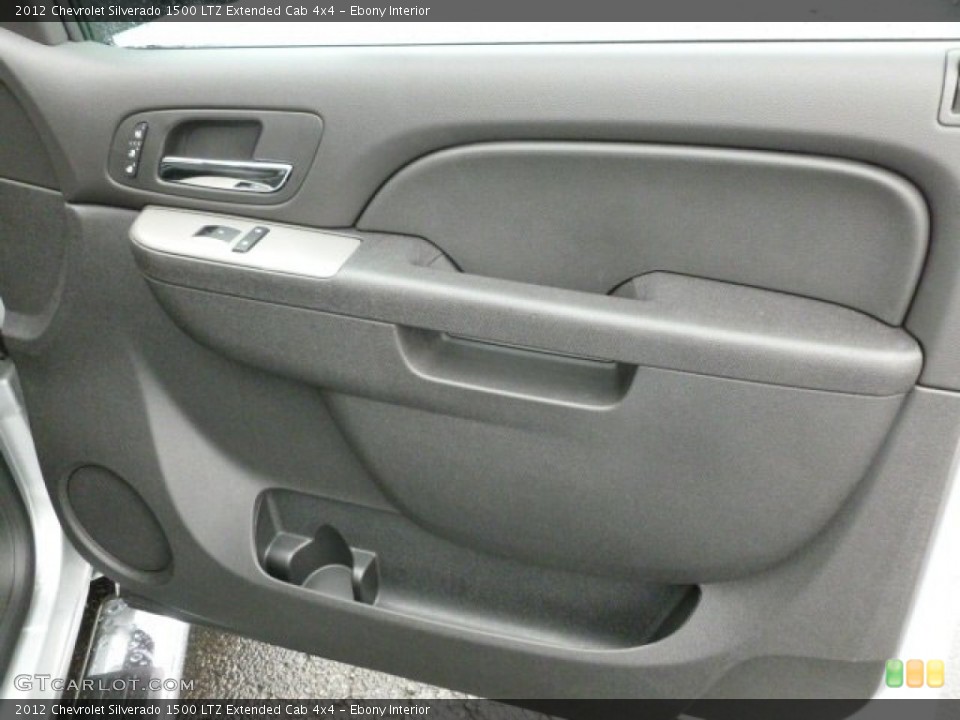 Ebony Interior Door Panel for the 2012 Chevrolet Silverado 1500 LTZ Extended Cab 4x4 #63174595