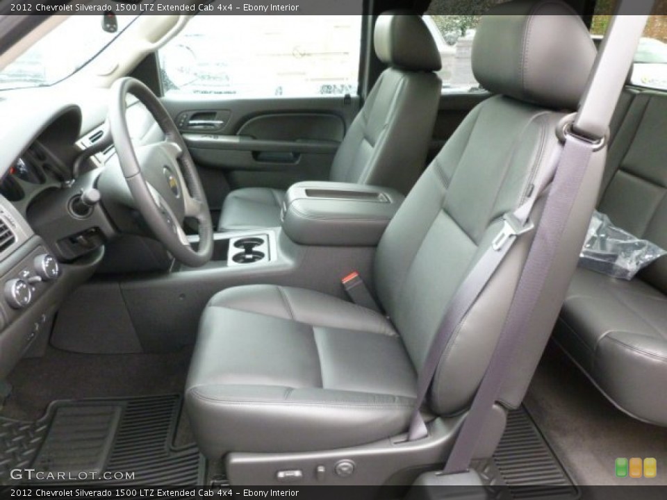 Ebony Interior Front Seat for the 2012 Chevrolet Silverado 1500 LTZ Extended Cab 4x4 #63174631