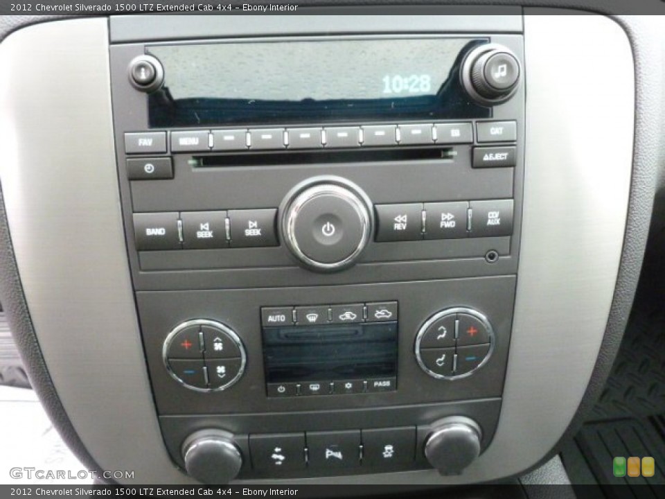 Ebony Interior Controls for the 2012 Chevrolet Silverado 1500 LTZ Extended Cab 4x4 #63174658