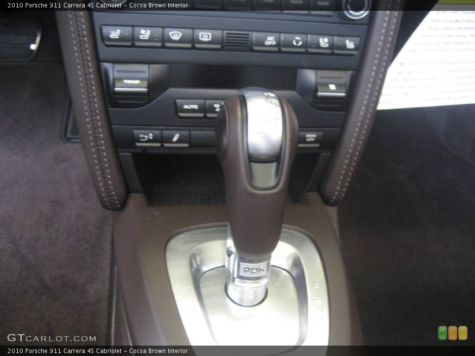 Cocoa Brown Interior Transmission for the 2010 Porsche 911 Carrera 4S Cabriolet #63174735