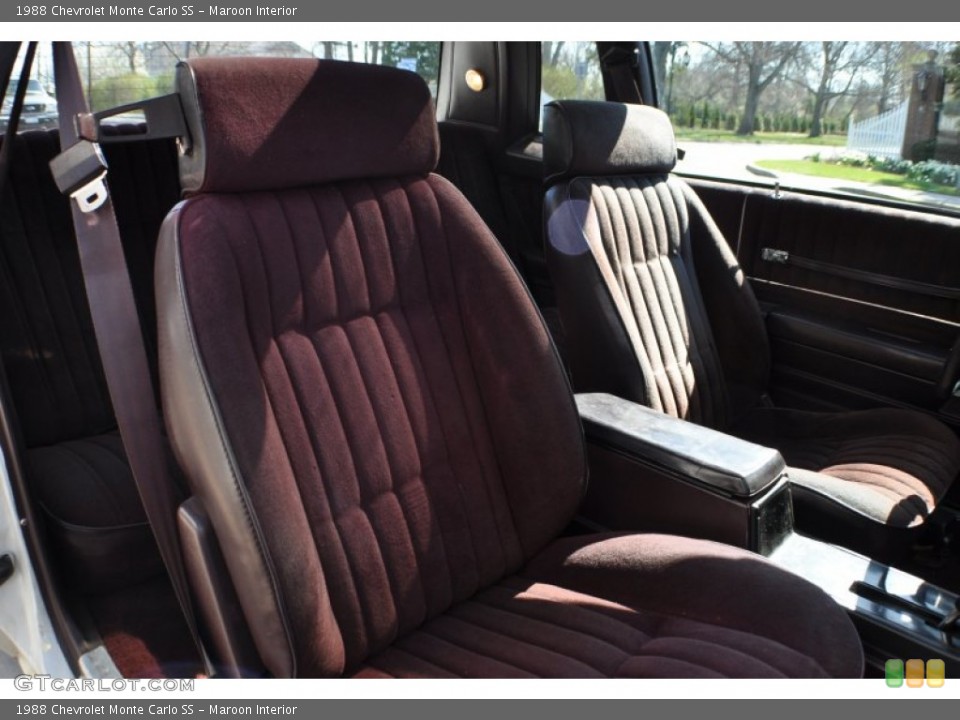 Maroon 1988 Chevrolet Monte Carlo Interiors