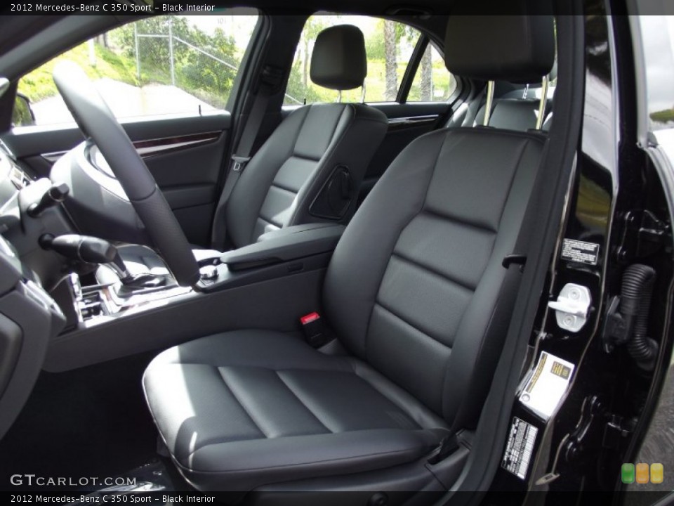 Black Interior Front Seat for the 2012 Mercedes-Benz C 350 Sport #63177739
