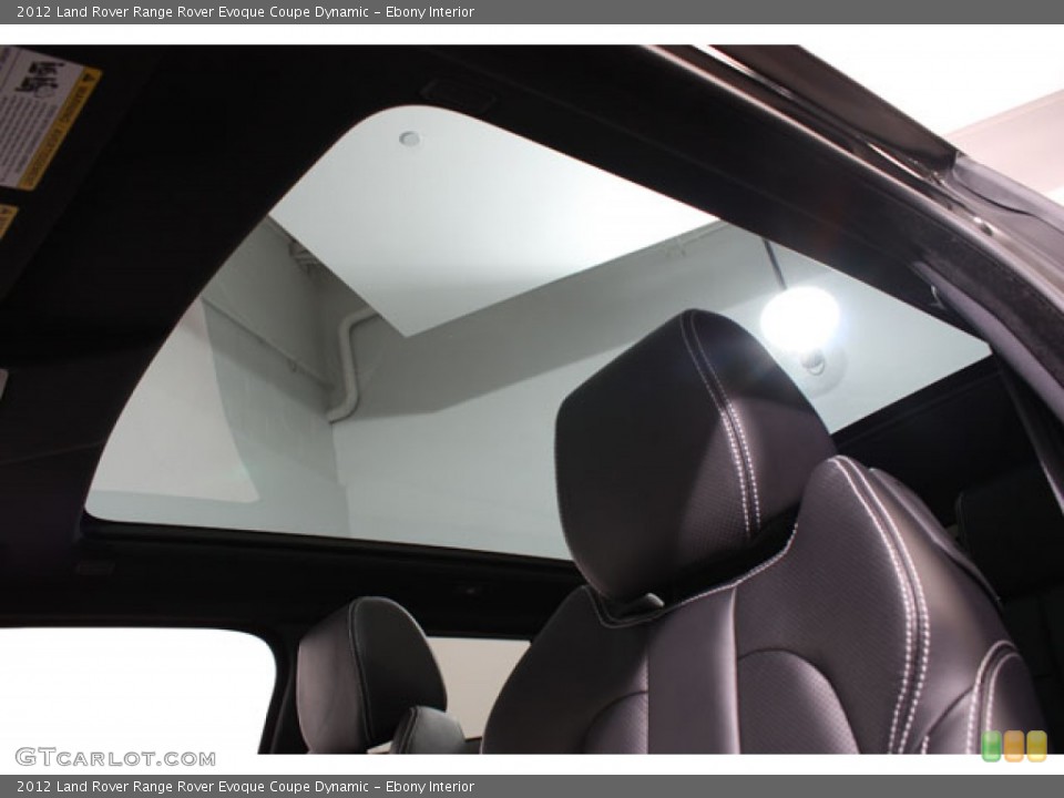 Ebony Interior Sunroof for the 2012 Land Rover Range Rover Evoque Coupe Dynamic #63181262