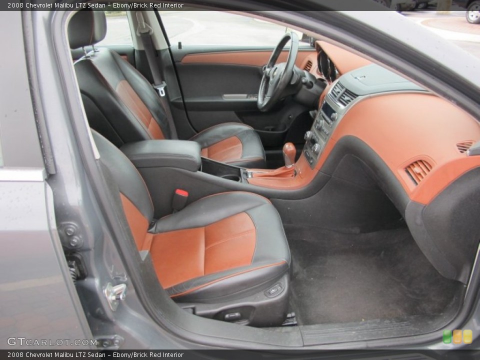 Ebony/Brick Red Interior Photo for the 2008 Chevrolet Malibu LTZ Sedan #63184069