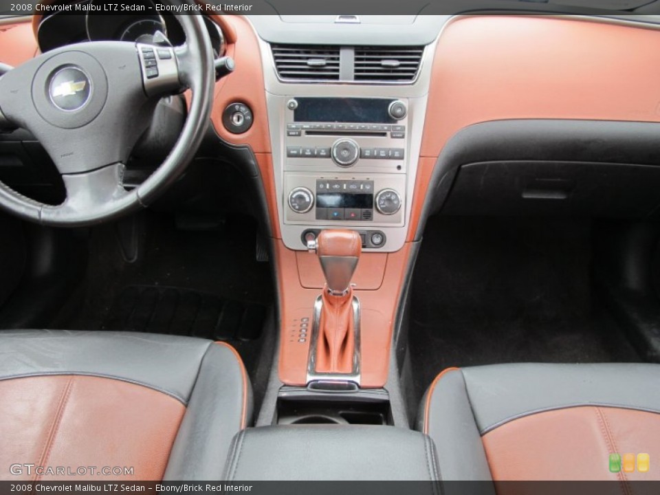Ebony/Brick Red Interior Dashboard for the 2008 Chevrolet Malibu LTZ Sedan #63184078
