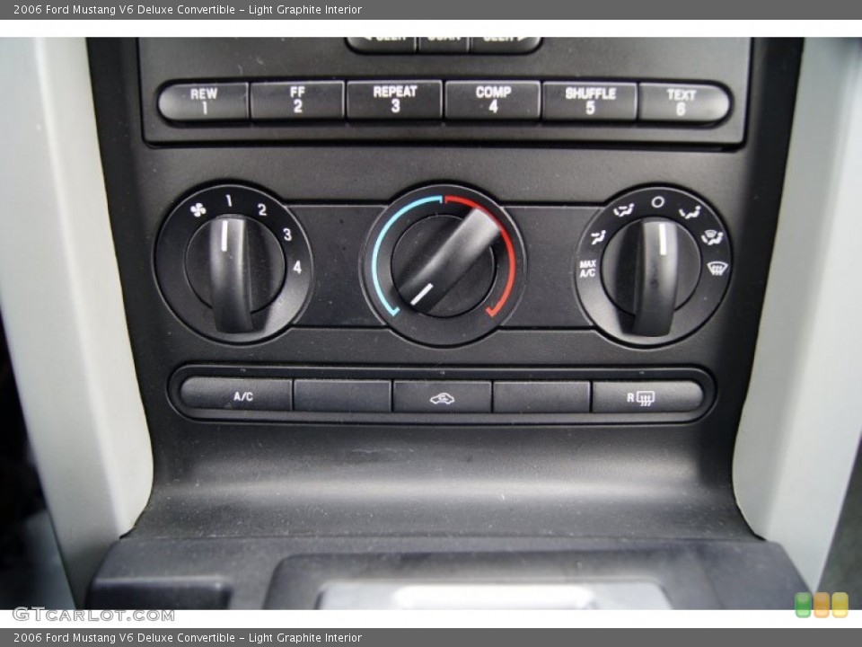 Light Graphite Interior Controls for the 2006 Ford Mustang V6 Deluxe Convertible #63190944