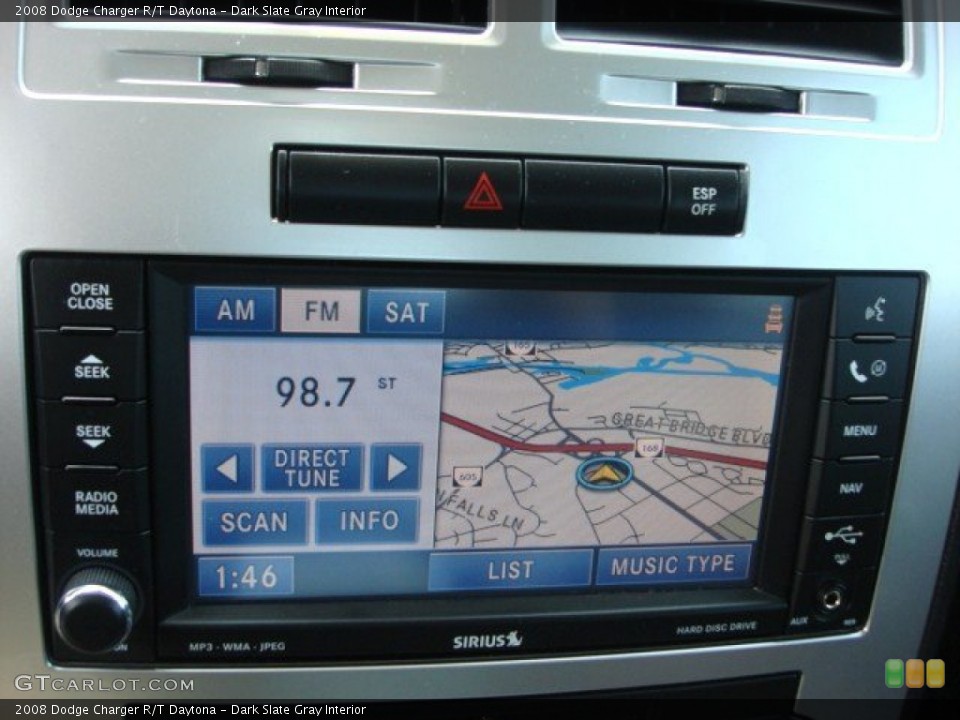 Dark Slate Gray Interior Navigation for the 2008 Dodge Charger R/T Daytona #63192790