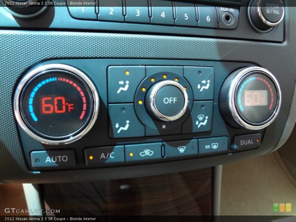 Blonde Interior Controls for the 2012 Nissan Altima 3.5 SR Coupe #63196450