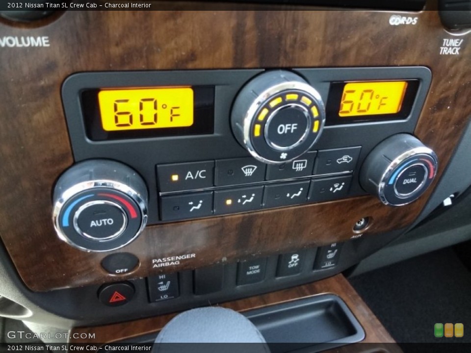 Charcoal Interior Controls for the 2012 Nissan Titan SL Crew Cab #63198061