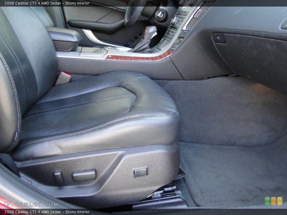 Ebony Interior Front Seat for the 2008 Cadillac CTS 4 AWD Sedan #63198495