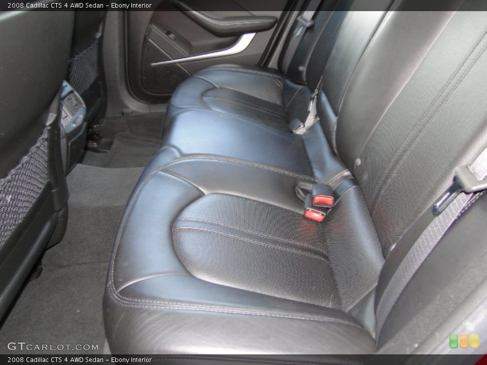 Ebony Interior Rear Seat for the 2008 Cadillac CTS 4 AWD Sedan #63198504
