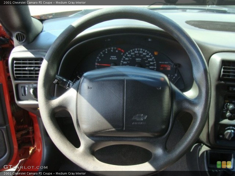 Medium Gray Interior Steering Wheel for the 2001 Chevrolet Camaro RS Coupe #63203313