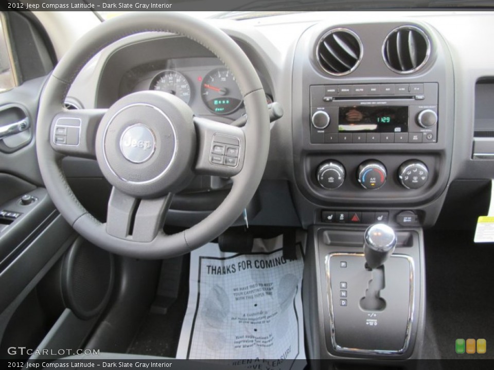 Dark Slate Gray Interior Dashboard for the 2012 Jeep Compass Latitude #63203616