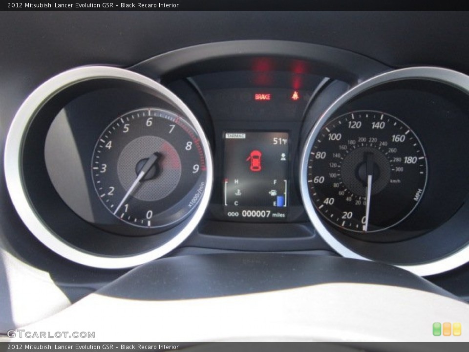 Black Recaro Interior Gauges for the 2012 Mitsubishi Lancer Evolution GSR #63206136