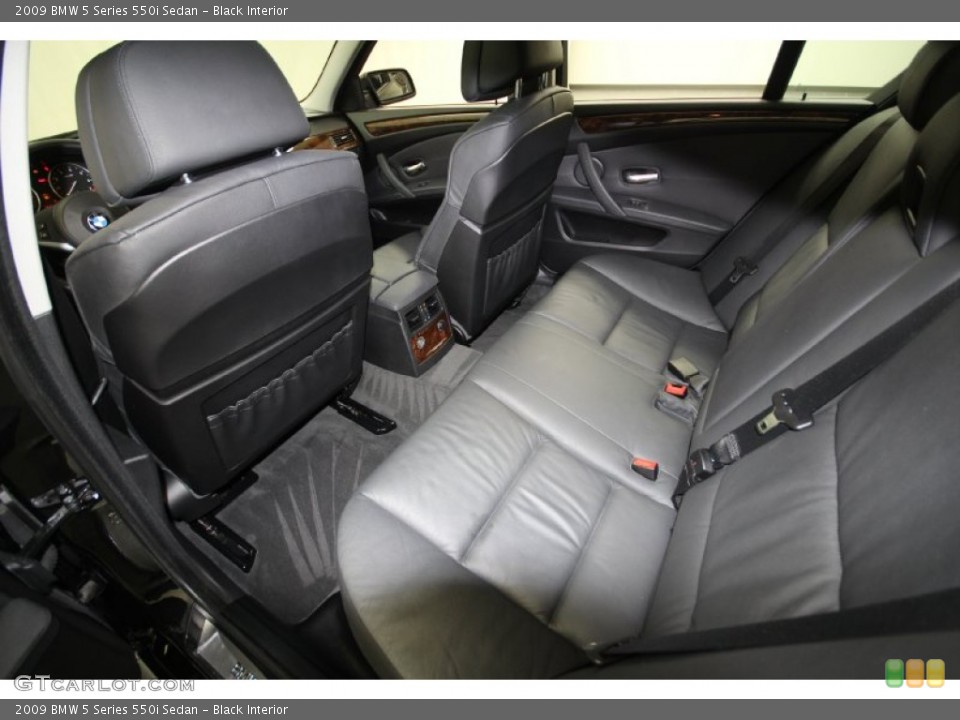 Black Interior Rear Seat for the 2009 BMW 5 Series 550i Sedan #63207396