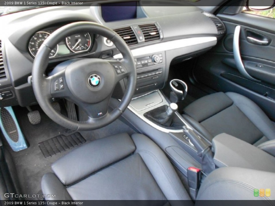 Black Interior Prime Interior for the 2009 BMW 1 Series 135i Coupe #63210006