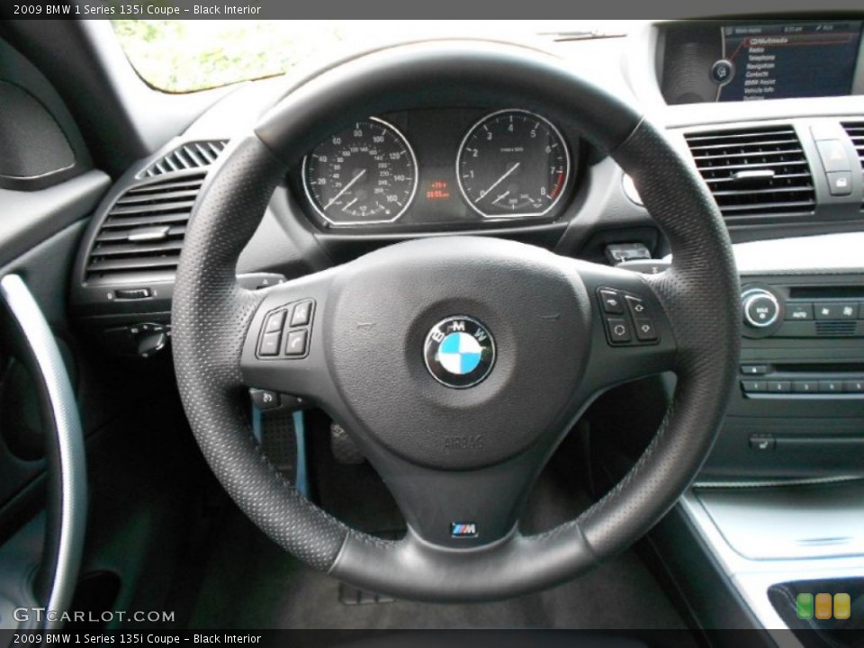 Black Interior Steering Wheel for the 2009 BMW 1 Series 135i Coupe #63210090