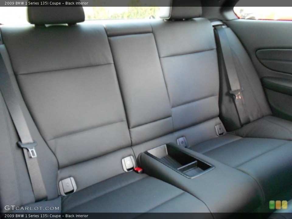 Black Interior Rear Seat for the 2009 BMW 1 Series 135i Coupe #63210141