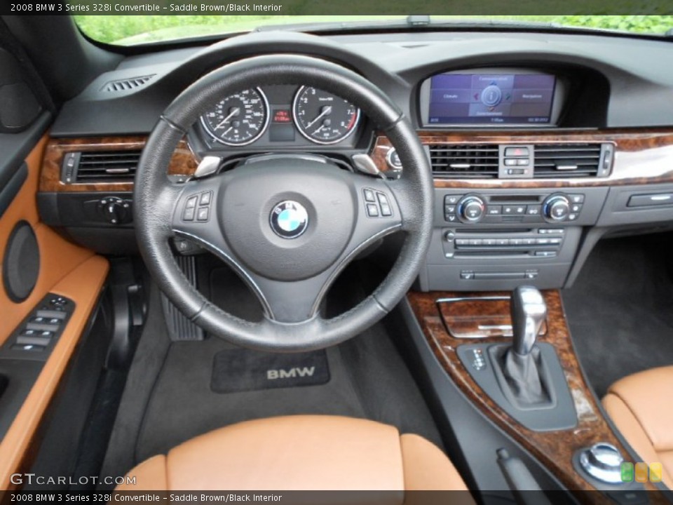 Saddle Brown/Black Interior Dashboard for the 2008 BMW 3 Series 328i Convertible #63210264