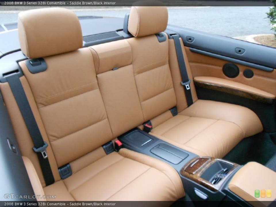 Saddle Brown/Black Interior Rear Seat for the 2008 BMW 3 Series 328i Convertible #63210273