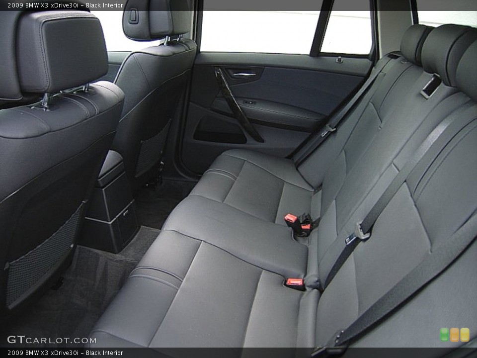 Black Interior Rear Seat for the 2009 BMW X3 xDrive30i #63212627
