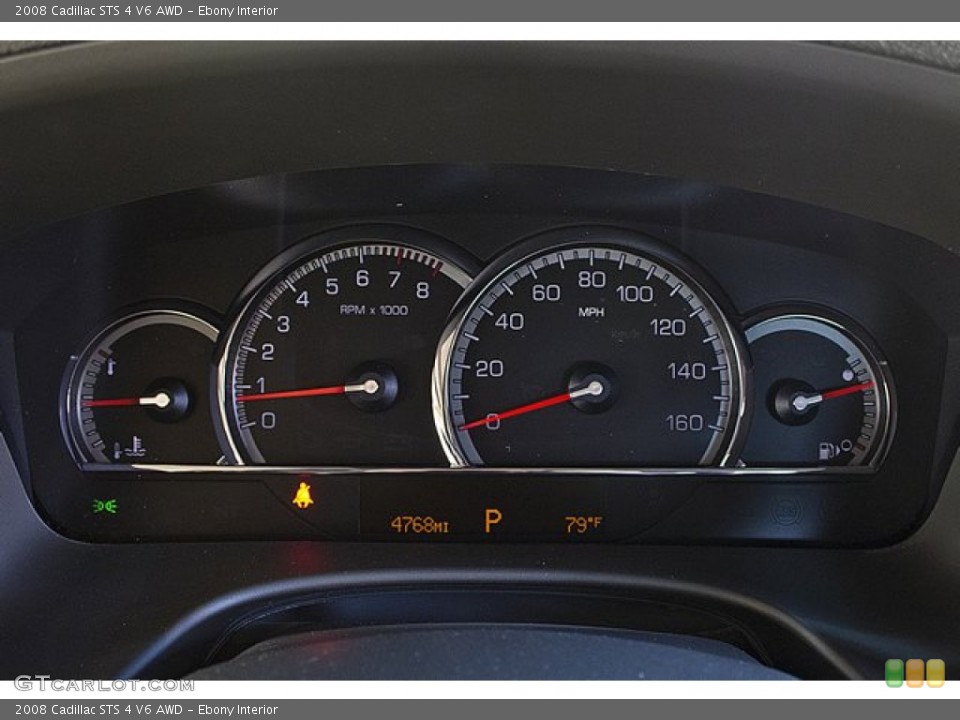 Ebony Interior Gauges for the 2008 Cadillac STS 4 V6 AWD #63212871