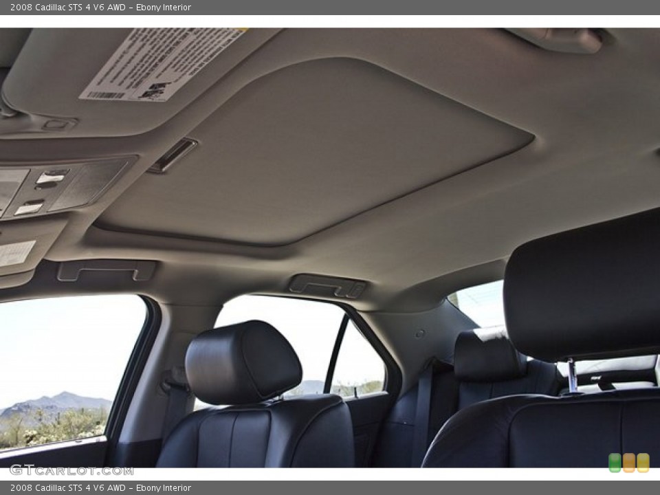 Ebony Interior Sunroof for the 2008 Cadillac STS 4 V6 AWD #63212919