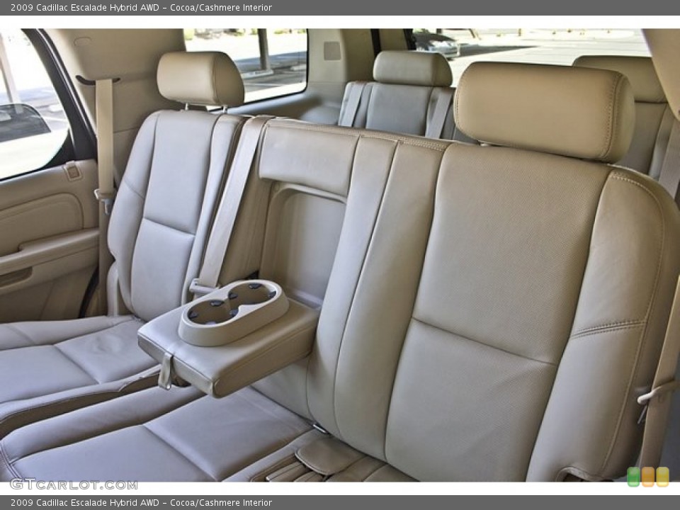 Cocoa/Cashmere Interior Rear Seat for the 2009 Cadillac Escalade Hybrid AWD #63213177