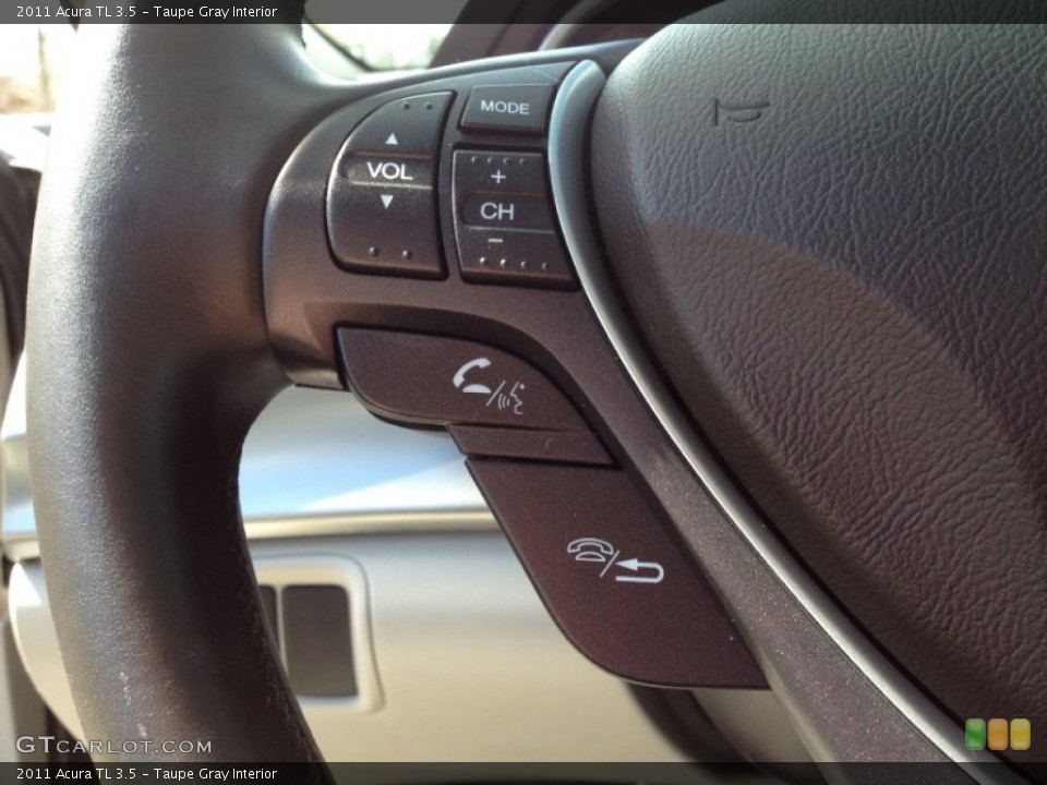 Taupe Gray Interior Controls for the 2011 Acura TL 3.5 #63214578