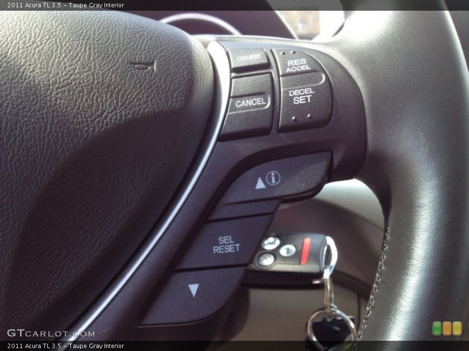 Taupe Gray Interior Controls for the 2011 Acura TL 3.5 #63214587