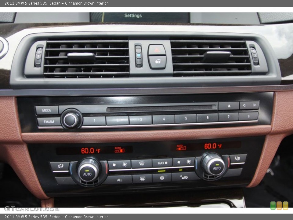 Cinnamon Brown Interior Controls for the 2011 BMW 5 Series 535i Sedan #63219633