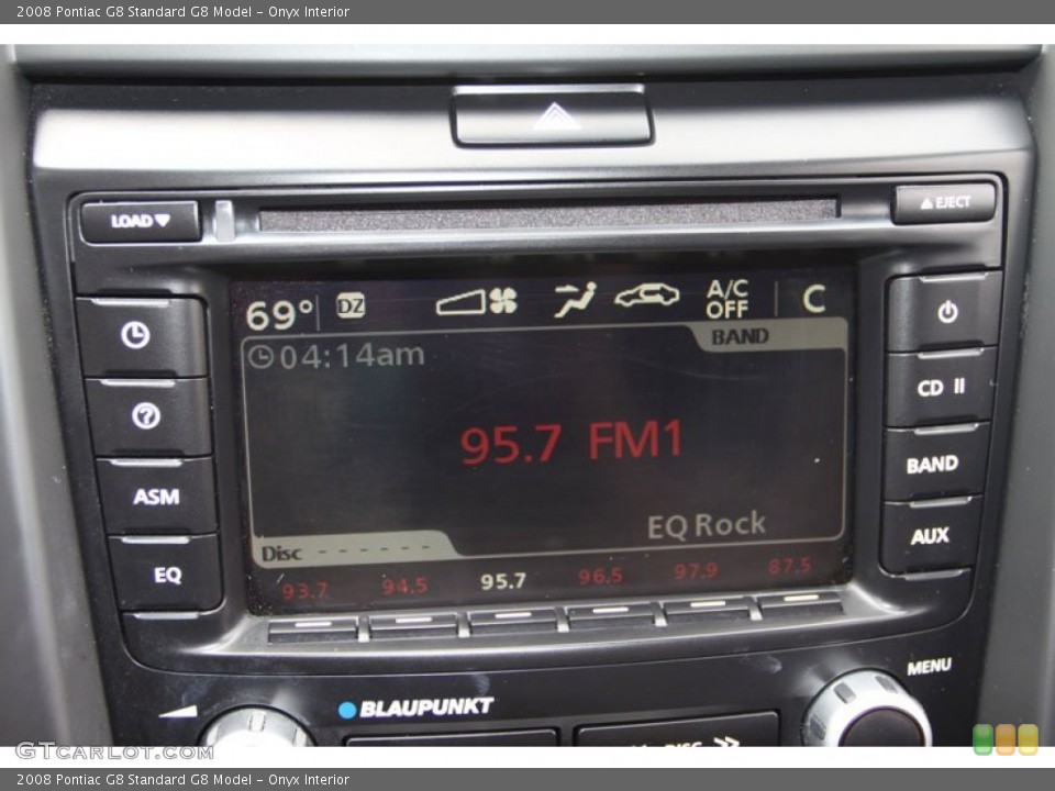 Onyx Interior Controls for the 2008 Pontiac G8  #63220062