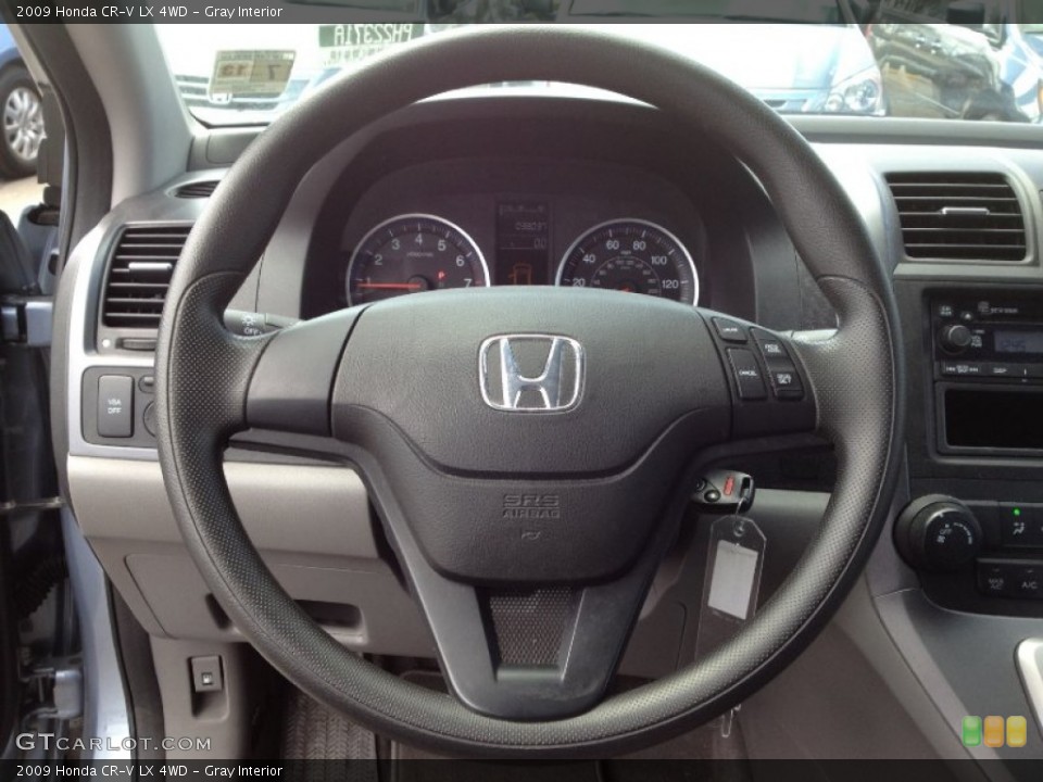 Gray Interior Steering Wheel for the 2009 Honda CR-V LX 4WD #63220383