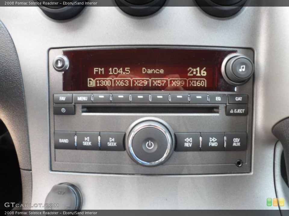 Ebony/Sand Interior Audio System for the 2008 Pontiac Solstice Roadster #63225321