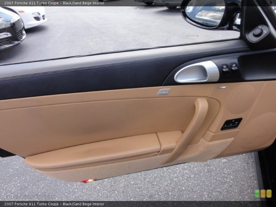 Black/Sand Beige Interior Door Panel for the 2007 Porsche 911 Turbo Coupe #63226113