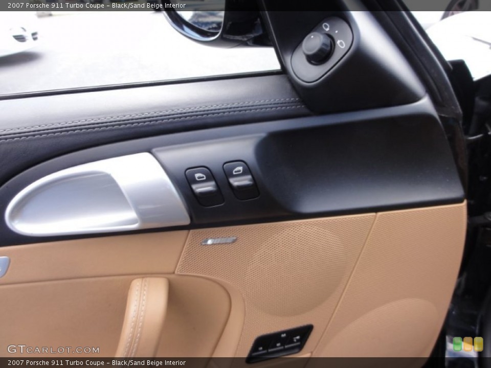 Black/Sand Beige Interior Controls for the 2007 Porsche 911 Turbo Coupe #63226120