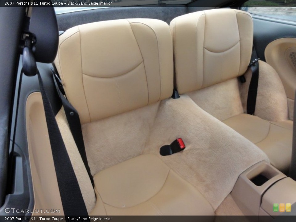 Black/Sand Beige Interior Rear Seat for the 2007 Porsche 911 Turbo Coupe #63226185