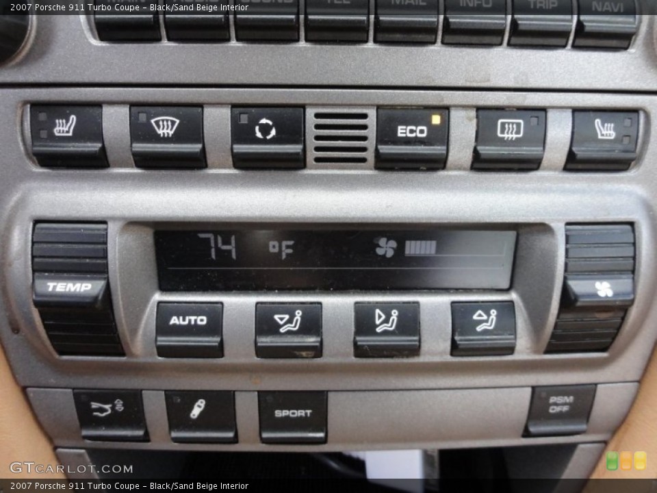Black/Sand Beige Interior Controls for the 2007 Porsche 911 Turbo Coupe #63226305